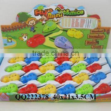 kids intelligence toy 24PCS pull back cat with arithmetic