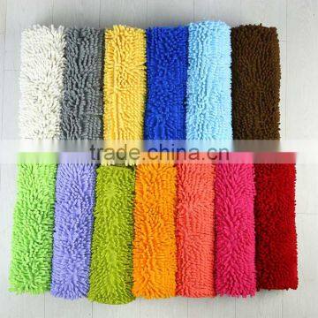 Microfiber chenille bathroom mat