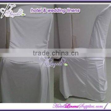 White Fitted Spandex Bistro Chair Covers Without Holding Bags for Bistro Chairs