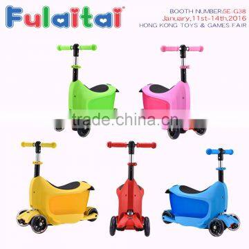 Swiss design fulaitai patent foldable and adjustable mini maxi kick scooter for wholesale