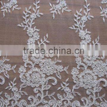 Good Quality Fashion Sequins Guipure Lace Fabric /sequins Cord Lace Fabric