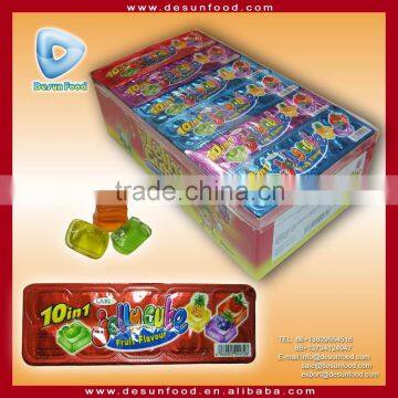 10 in 1 colorful Fruit Cube Jelly