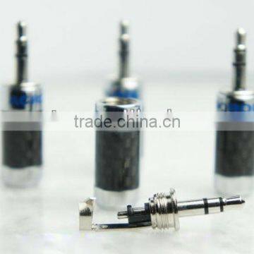 ACROLINK Rhodium 3.5mm Stereo Male Carbon Straight Adapter diameter 7mm for diy