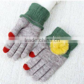 Lovely Knitted Gloves Finger Touch Screen For Ladies