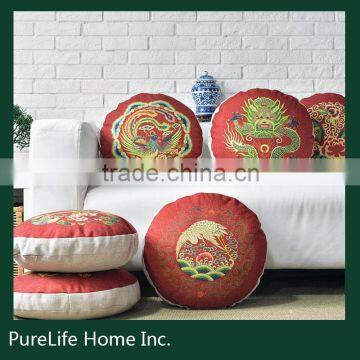 SZPLH Chinese style printing circular cushion