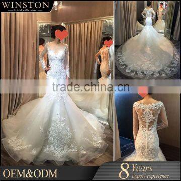 High Quality Latest china silk gown plain white satin bridal gown