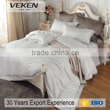 veken hometextile 400tc 60s*60s white jacquard sheets and bedding