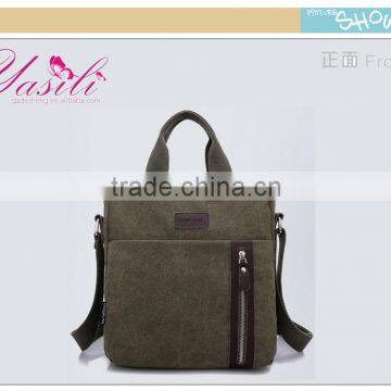 Men Genuine Leather Messenger Bag Customized Fashionable Canvas Bag Promotional Messenger Bags photo-2