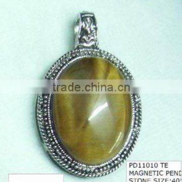 SGJGEMS PD11010TE Brown Natural Stones Large Gemstone Pendant