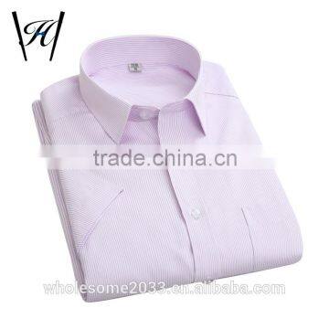 men's stripes button downs collar short sleeve slim fit casual shirt