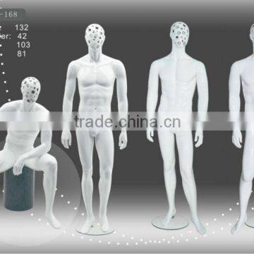 hot fashion white glossy realistic male mannequins