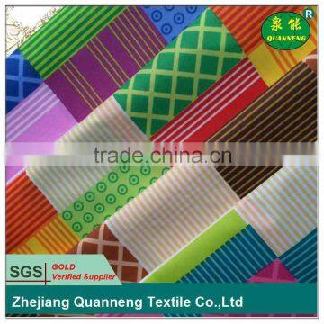 China supplier stripe and plaid print 100% polyester fabric roll