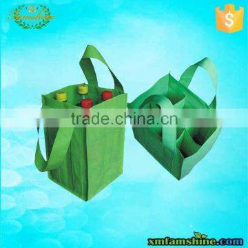 promotional cheap non woven beer bottle bag for 6 bottles