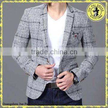 100% Woolen Plaid Tailored Office Suit Men Guangzhou