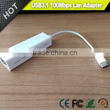AX88172A USB3.1 100Mbps Ethernet Adapter in White photo-2