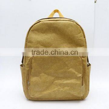 Custom eco friendly brown tyvek paper stylish durable waterproof backpack