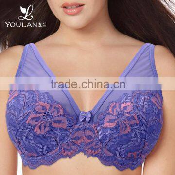 beautiful factory price lace adult plus size bra