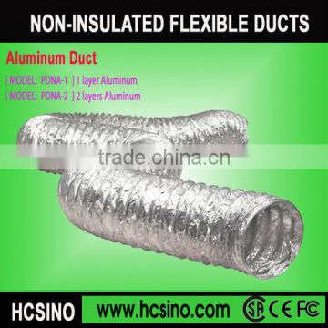 Non-Insulated aluminum ventilation pipe/flexible hose/flexible duct