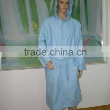 Suede woven microfiber bathrobe/sport bathrobe