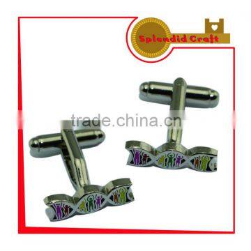 soft enamel silver cufflinks