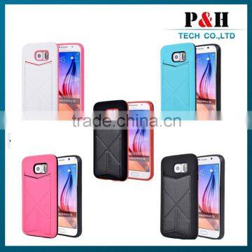 Hot Sale pu Leather Compatible Brand Wallet Case for Samsung s6 photo-4