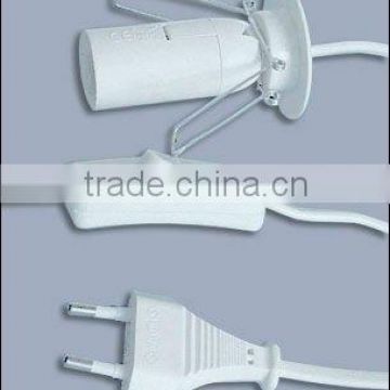 Italy power cord with foot switch and e14 bulb holder