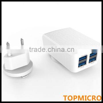 2016 Hot Wholesale EU US Plug 4 Ports Multi USB Charger DC 5.0V 4.2A For Smartphone