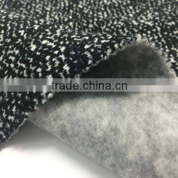 Black white hot sell polyester warp knitted fabric thick needle fabric