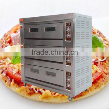 Pizza Oven 3-Deck, 9-Tray Gas bakery Oven/Kitchen Baking equipment/Food bakery machine