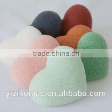 best selling products Eco-friendly heart shape konjac sponge organic wholesale