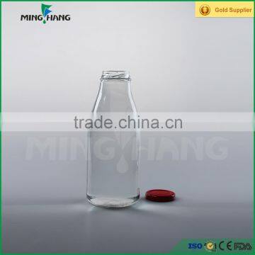 500ml Clear Glass Bottles for Beverage, Jiuce and Milk With Cap Wholesale photo-2