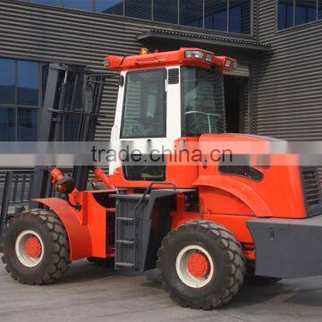 China top brand high quality rough terrain forklift truck SZM C3500 with terrain tyres