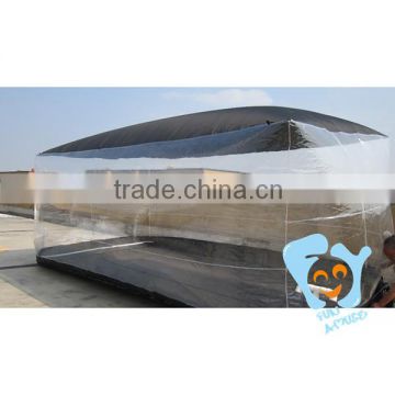 China New Design Insulated Inflatable Car Cover with Clear PVC