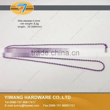 Fashion Iron Necklace Bead Chain With Metal Connector