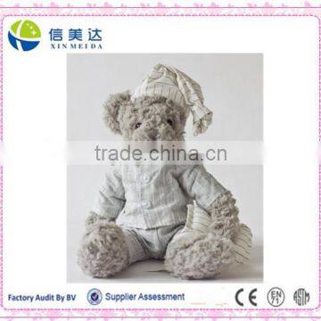 Plush Fluffy Gray Sleep Teddy Bear