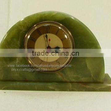 Half Circle Table Clock Onyx