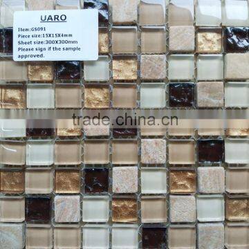 Crystal Mix Stone Glass Mosaic Tile