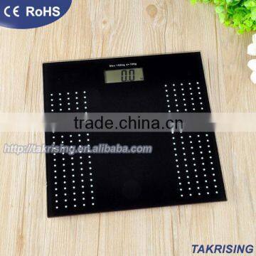 180kg Black Color Design Glass Personal Weight Scale