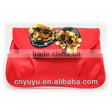 Guangzhou wholesale bead satin handbag