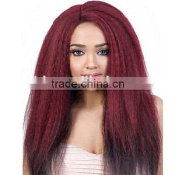 Ombre Color Two Tone Long Kinky Curly Hair, Synthetic Hair Weavings