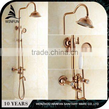 Professional manufacture classical rain bath shower,brass shower set