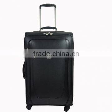 2014 new arrival black pvc 24" wheeled trolley luggage case 8033A140003