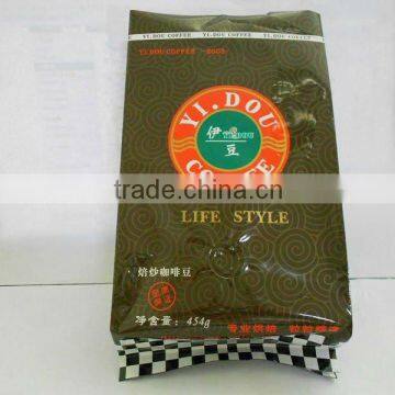 side gusset aluminum foil bag for food grade coffee bean