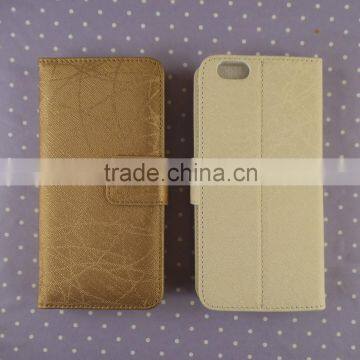 Leather Flip Case for Iphone 6 PU Strong Megnetic Side Flip Stand Phone Accessories for Iphone 6 Plus Wholesale