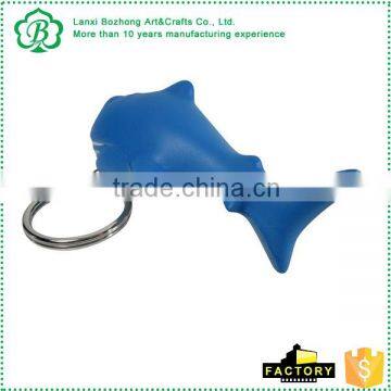 TOP SALE superior quality Dolphins and sharks PU keychain gift for wholesale