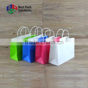 Colorful Kraft Paper Bag With Twisted Handle photo-5