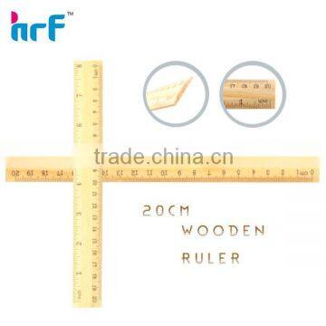 20cm Classic wooden ruler with two sides printing