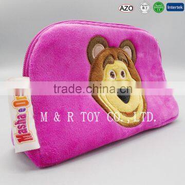 Alibaba china fashion cartoon bear plush bag for pens