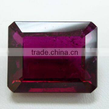 #OMZZ Natural Pink Tourmaline Emerald Cut Faceted Loose Gemstone Rubellite