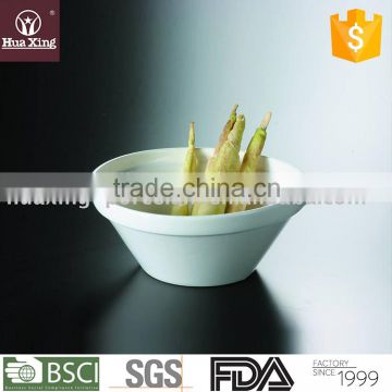 H1731 inch 8 9 10 11 white color porcelain high white ceramic bowl